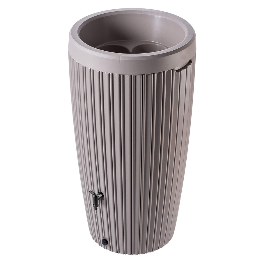 regenton 240l met kraan en aansluitset buiten