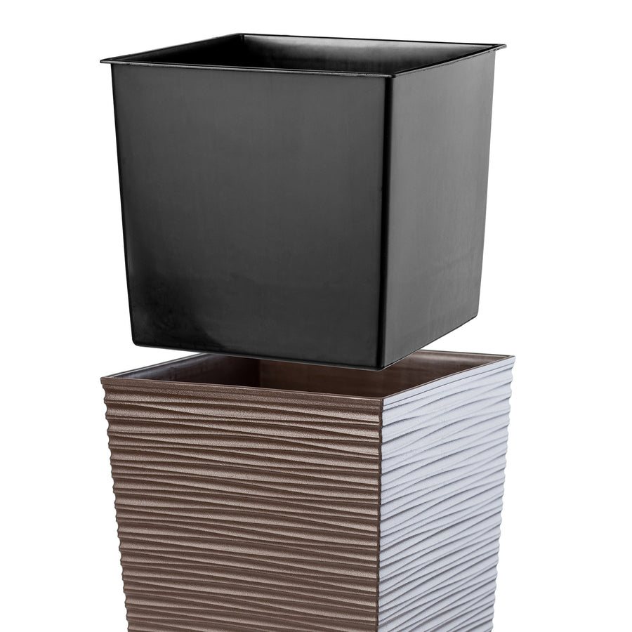 Chisel Design Bloempot met Binnenpot – Bruin – 40 cm