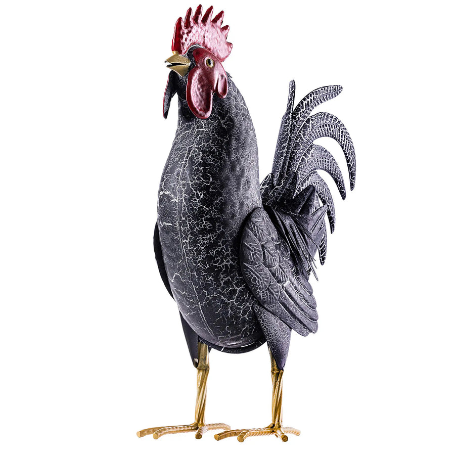 Stalen Tuinbeeld Haan – 37 of 47 cm