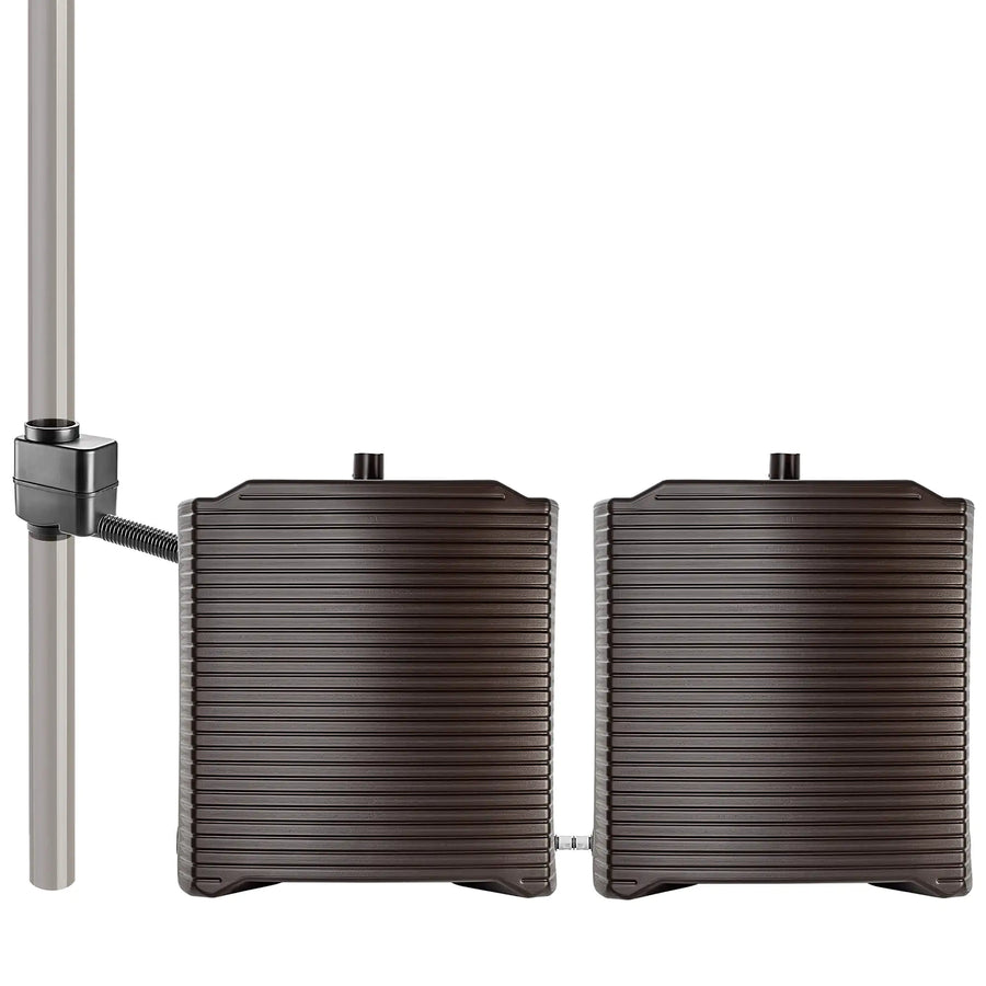 Regenton 125 liter mokka – zijaanzicht compact design