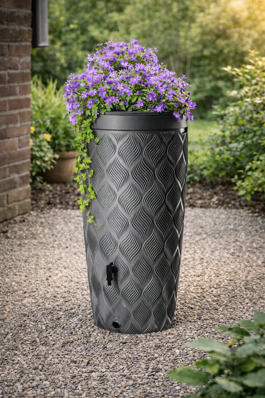 Regenton met Plantenbak