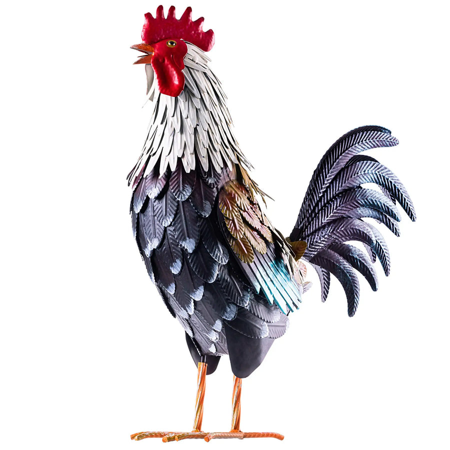 Stalen Tuinbeeld Haan – 37 of 47 cm