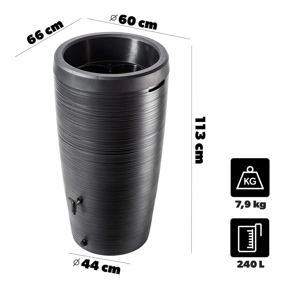 Regenton 240 liter – complete aansluitset onderdelen