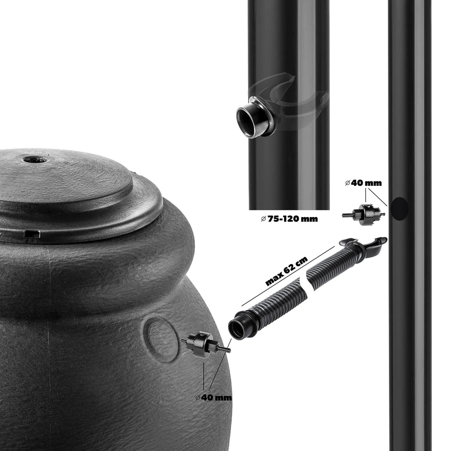 regenwater opvang ton 210 liter modern
