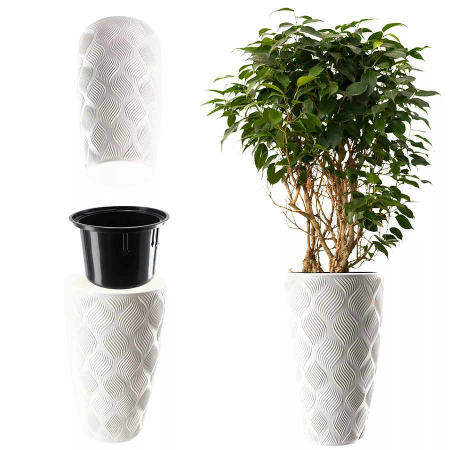 Wave Design Bloempot met Binnenpot – 40 cm